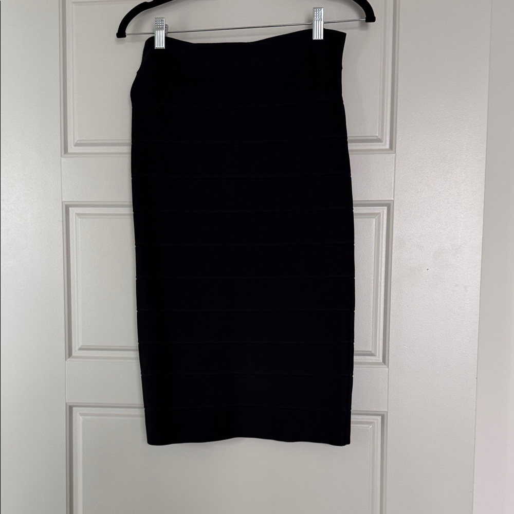 BCBGMaxAzria Black Bandage Pencil Skirt